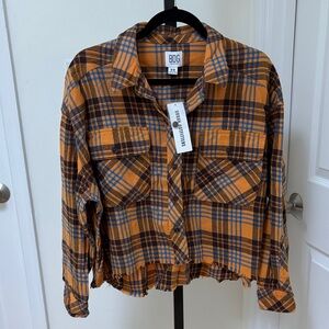 BDG Cropped Plaid Flannel Shirt - 100% Cotton - Urban Outfitters